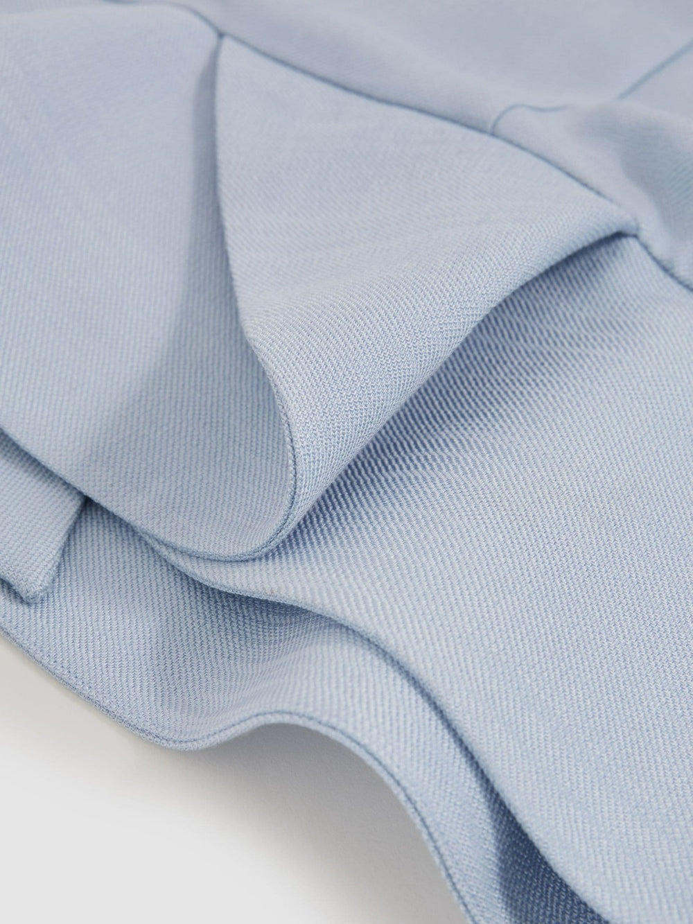 Structured Ruffle-Hem Mini Dress Blue | Womens