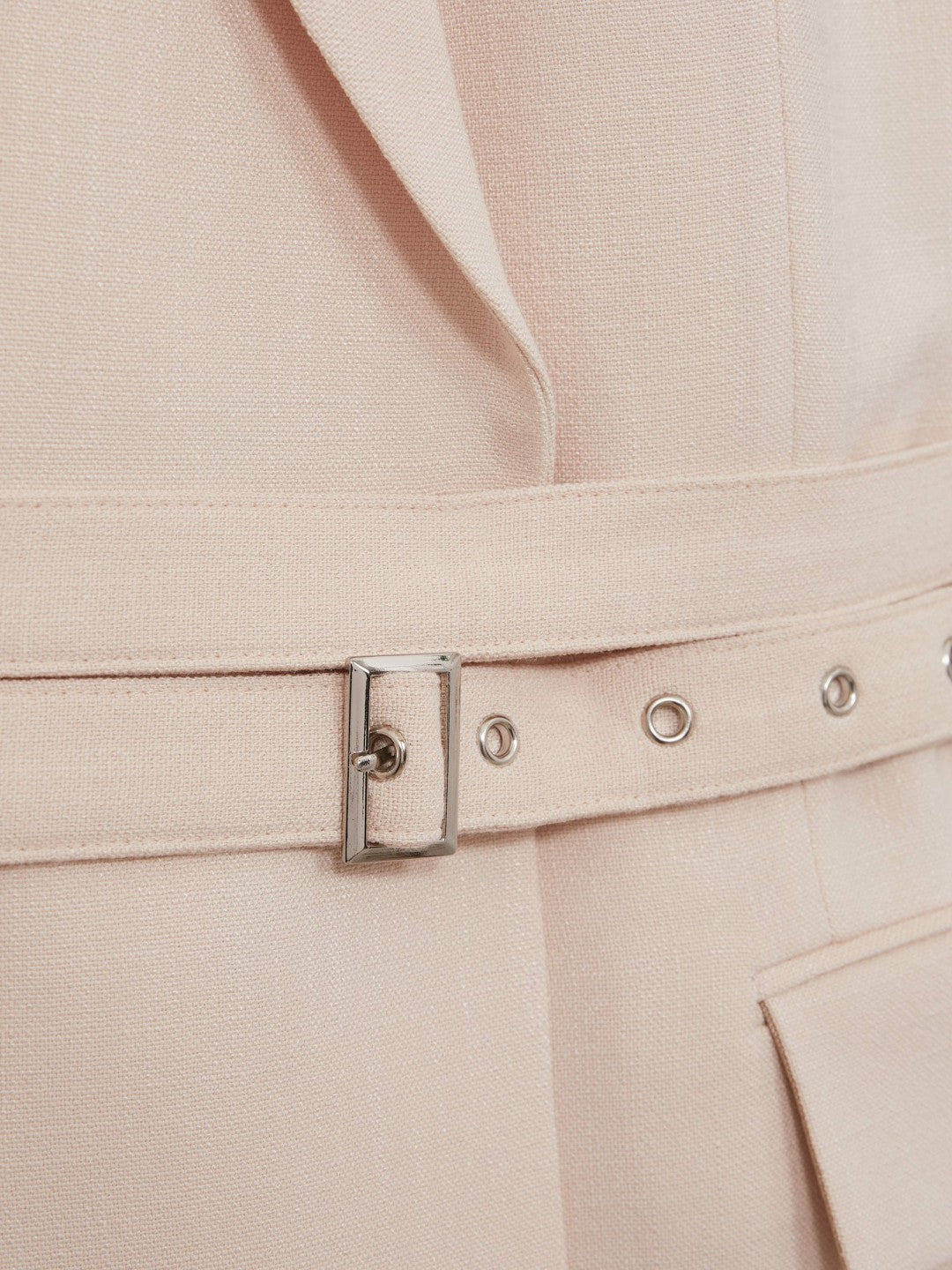 Single-Breasted Belted Suit Jacket Pink | Womens