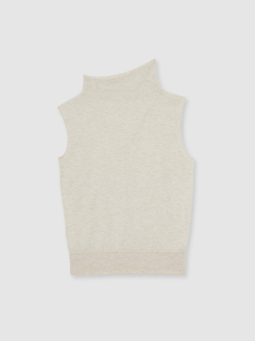 Wool Slouched Sleeveless Top Stone Neutral | Womens