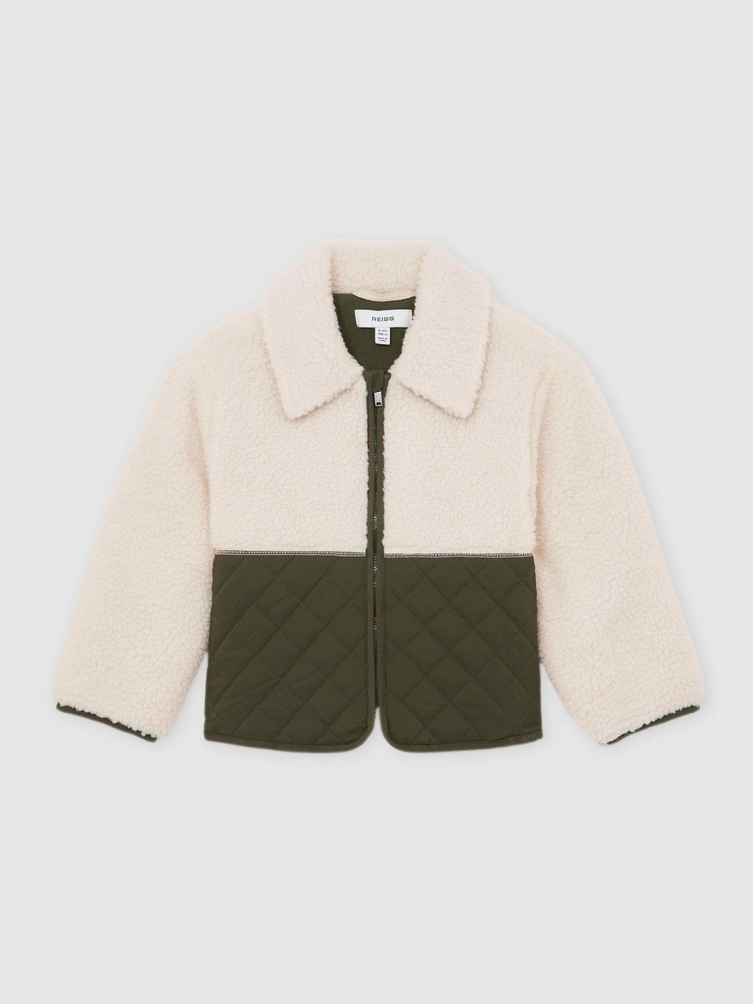 13-14 yrs Quilted Borg Jacket Ecru | Children