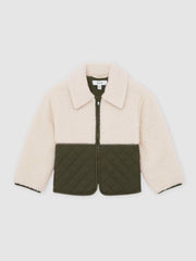 13-14 yrs Quilted Borg Jacket Ecru | Children