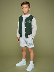 9-13 yrs SmileyWorld Bomber Jacket Dark Green | Children