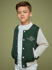 9-13 yrs SmileyWorld Bomber Jacket Dark Green | Children