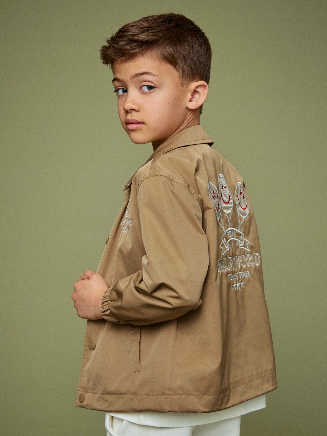13-14 yrs SmileyWorld Harrington Jacket Stone | Children