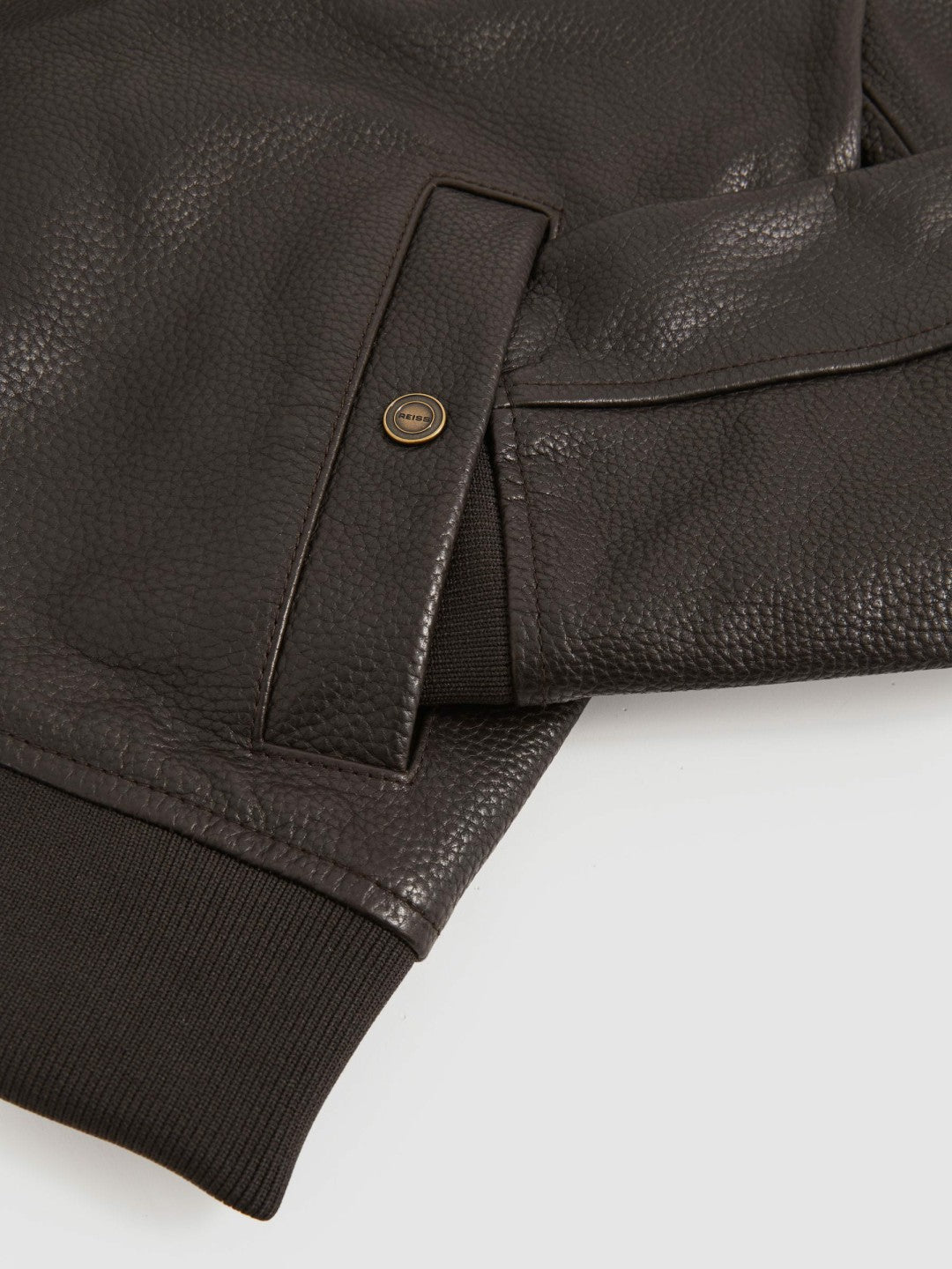Leather Bomber Jacket Brown | Mens