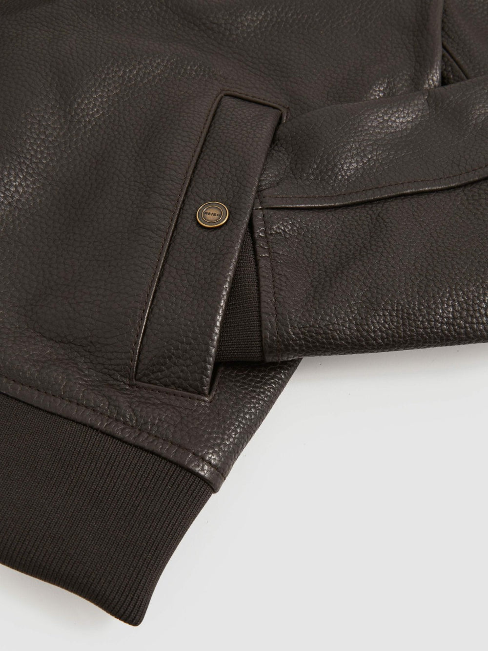 Leather Bomber Jacket Brown | Mens