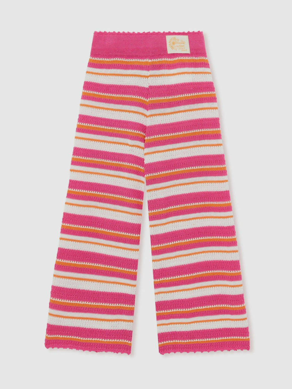 4-9 yrs SmileyWorld Stripe Knit Trousers Pink | Children