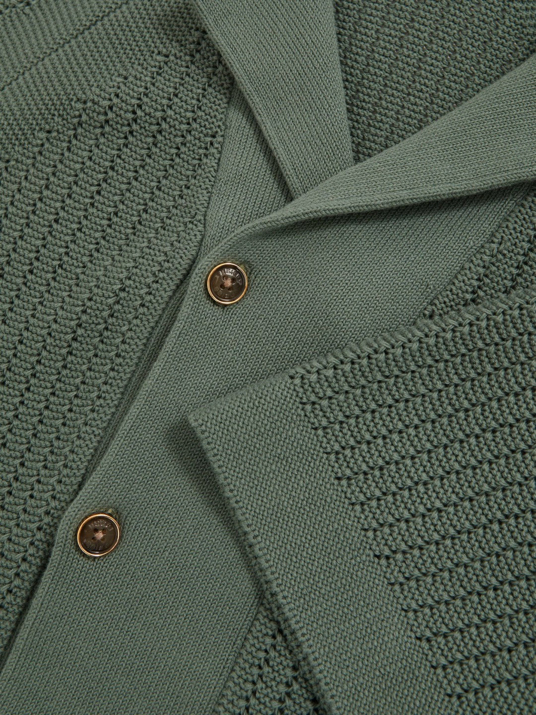 Cotton Textured-Knit Cuban-Collar Shirt Pine Green | Mens