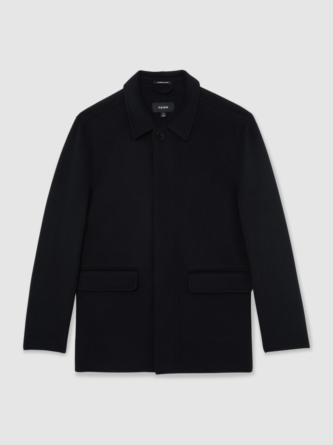 Wool Blend Double Face Button Jacket Navy | Mens