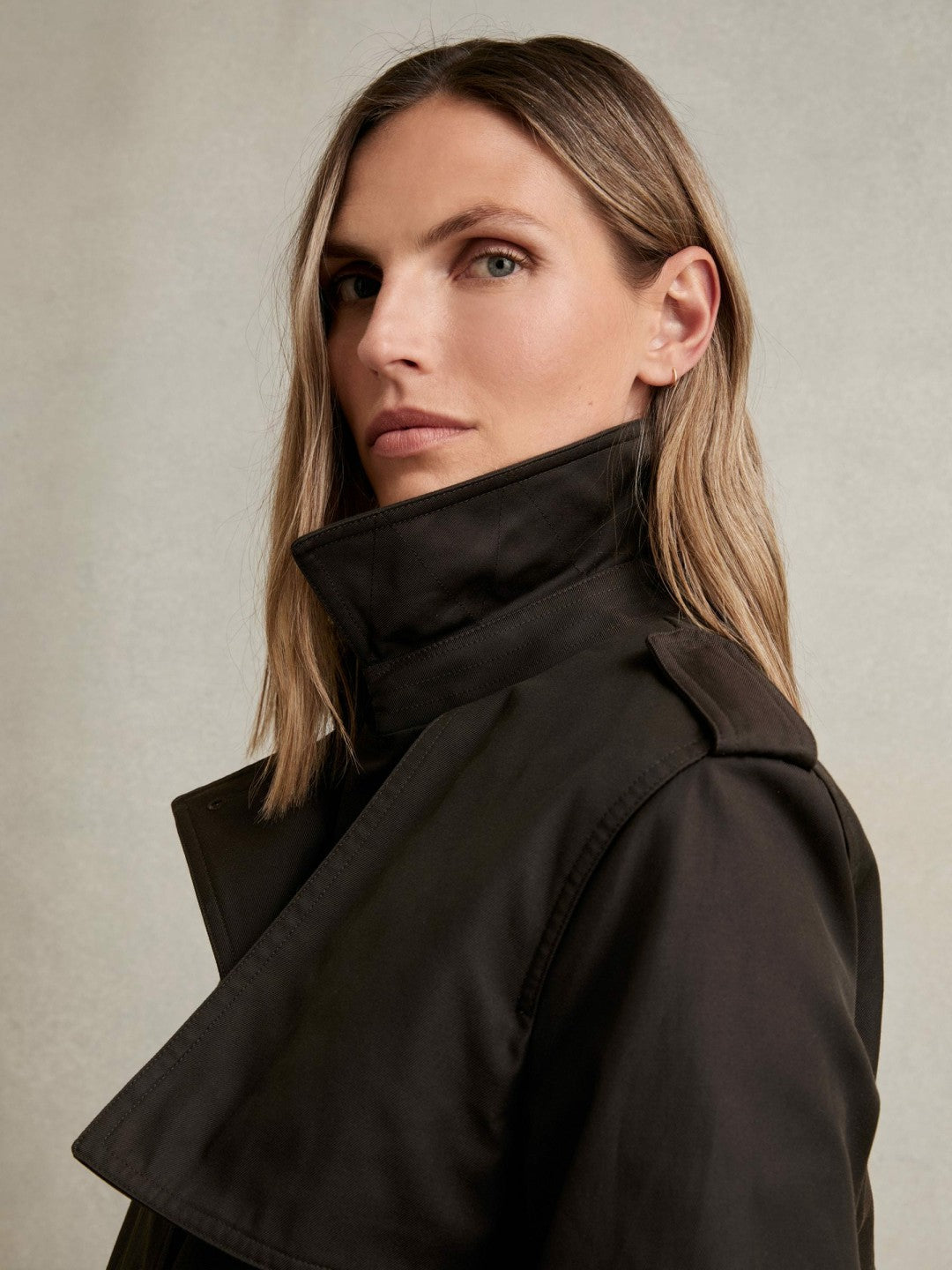 Hooded Insert Trench Coat Chocolate Brown | Womens