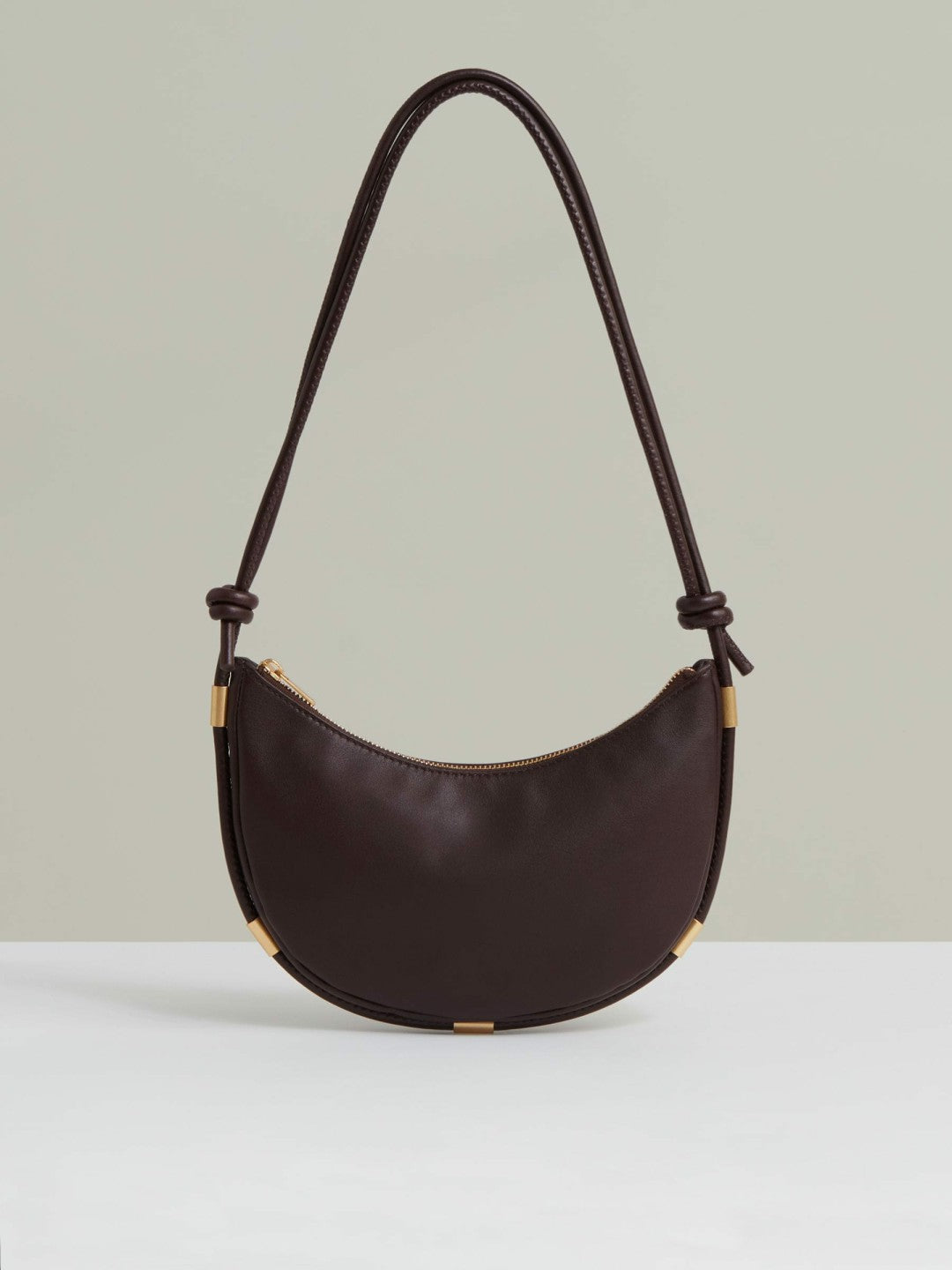Leather Rope Strap Shoulder Bag Oxblood | Womens