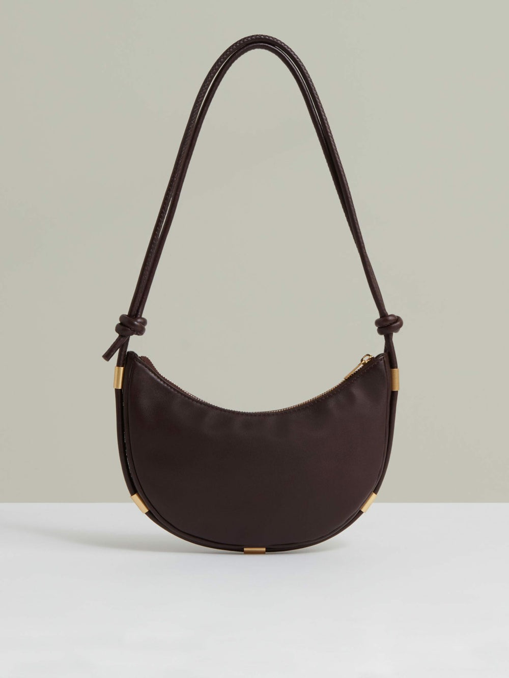 Leather Rope Strap Shoulder Bag Oxblood | Womens