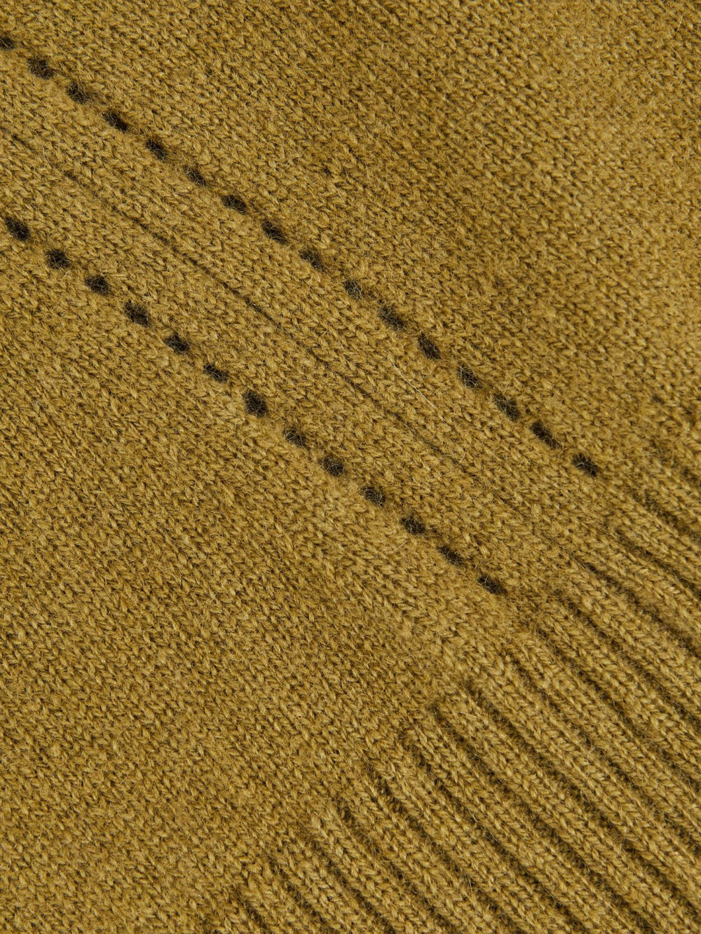 13-14 yrs Wool-Blend Open-Stitch Jumper with Cashmere Khaki Green | Children