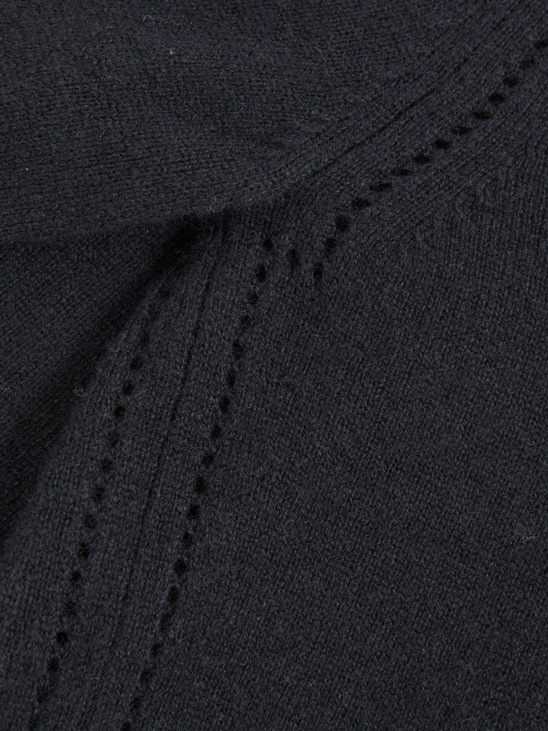 13-14 yrs Wool-Blend Open-Stitch Jumper with Cashmere Navy | Children