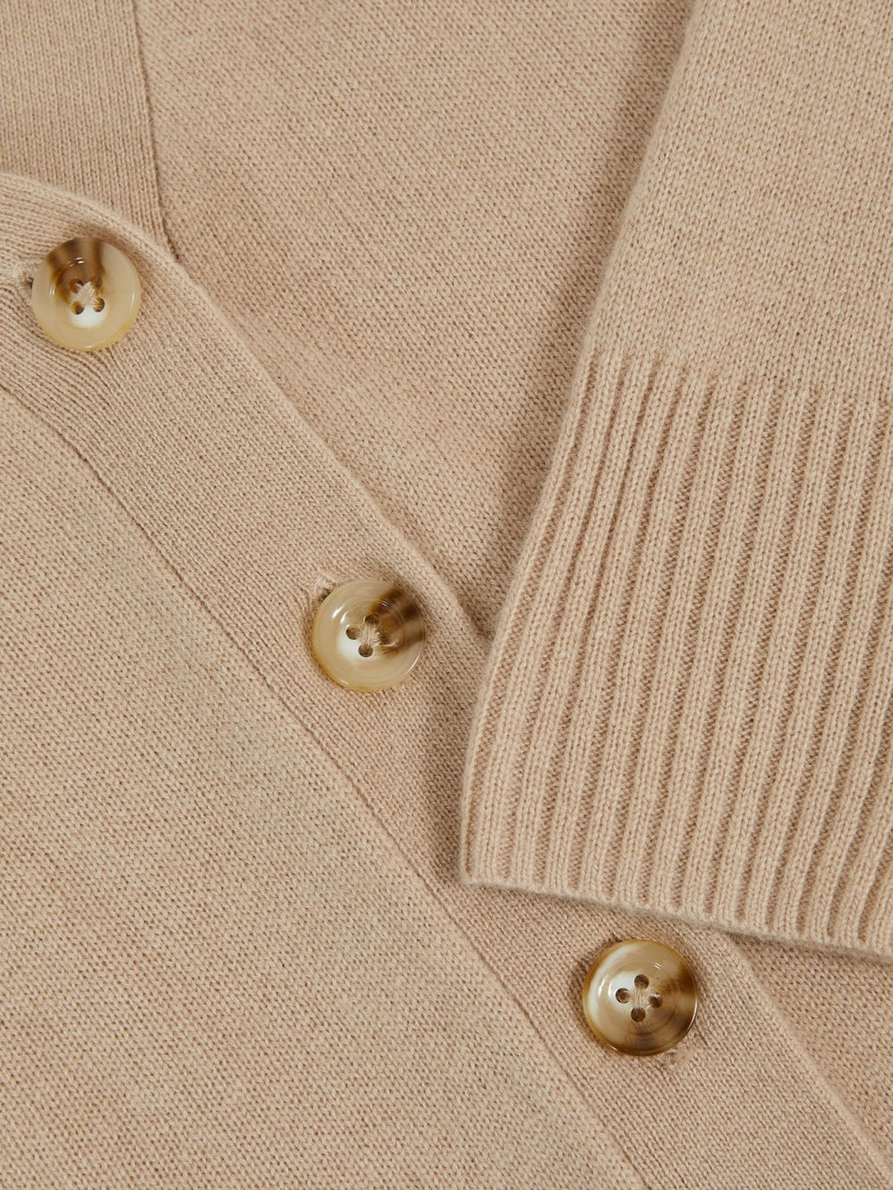 9-13 yrs Wool-Blend Fitted Cardigan With Cashmere Neutral | Children