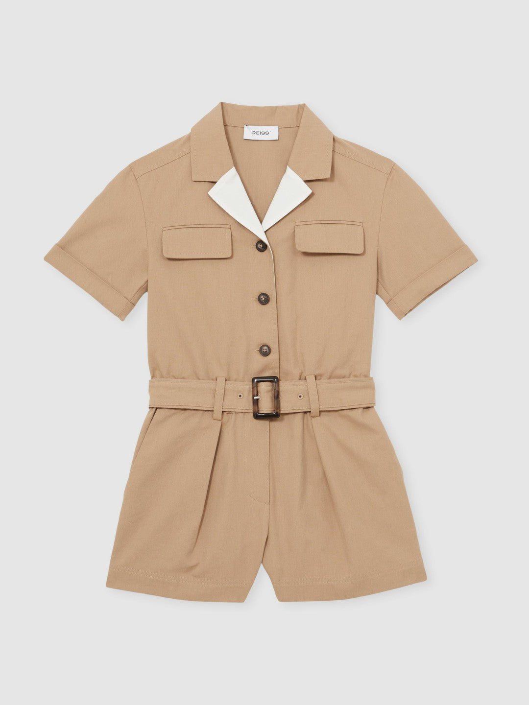 3-9 yrs Cotton-Lyocell Utility Playsuit Camel | Children