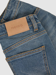 9-13 yrs Straight-Leg Turn-Up Jeans Blue | Children