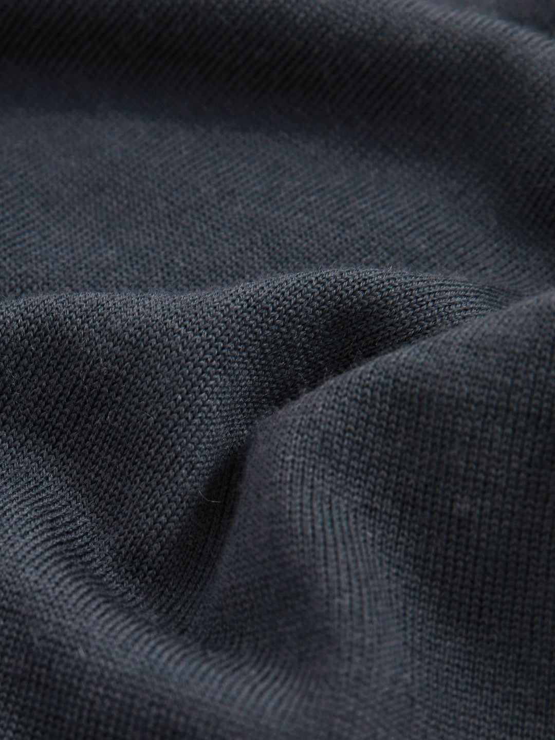 Merino Wool Open-Collar Polo Shirt Midnight Navy | Mens