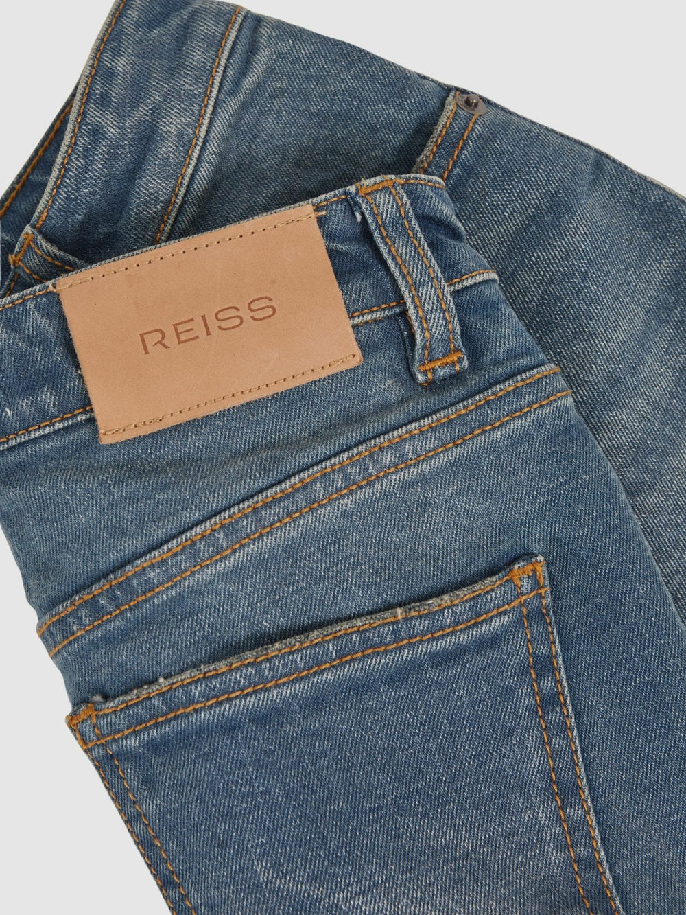 3-9 yrs Straight-Leg Turn-Up Jeans Blue | Children