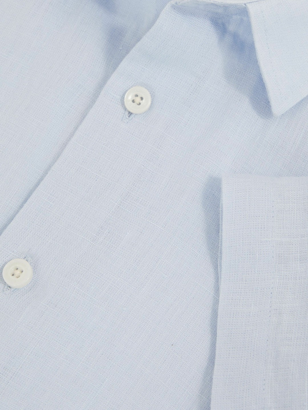3-9 yrs Short Sleeve Linen Shirt Pale Blue | Children