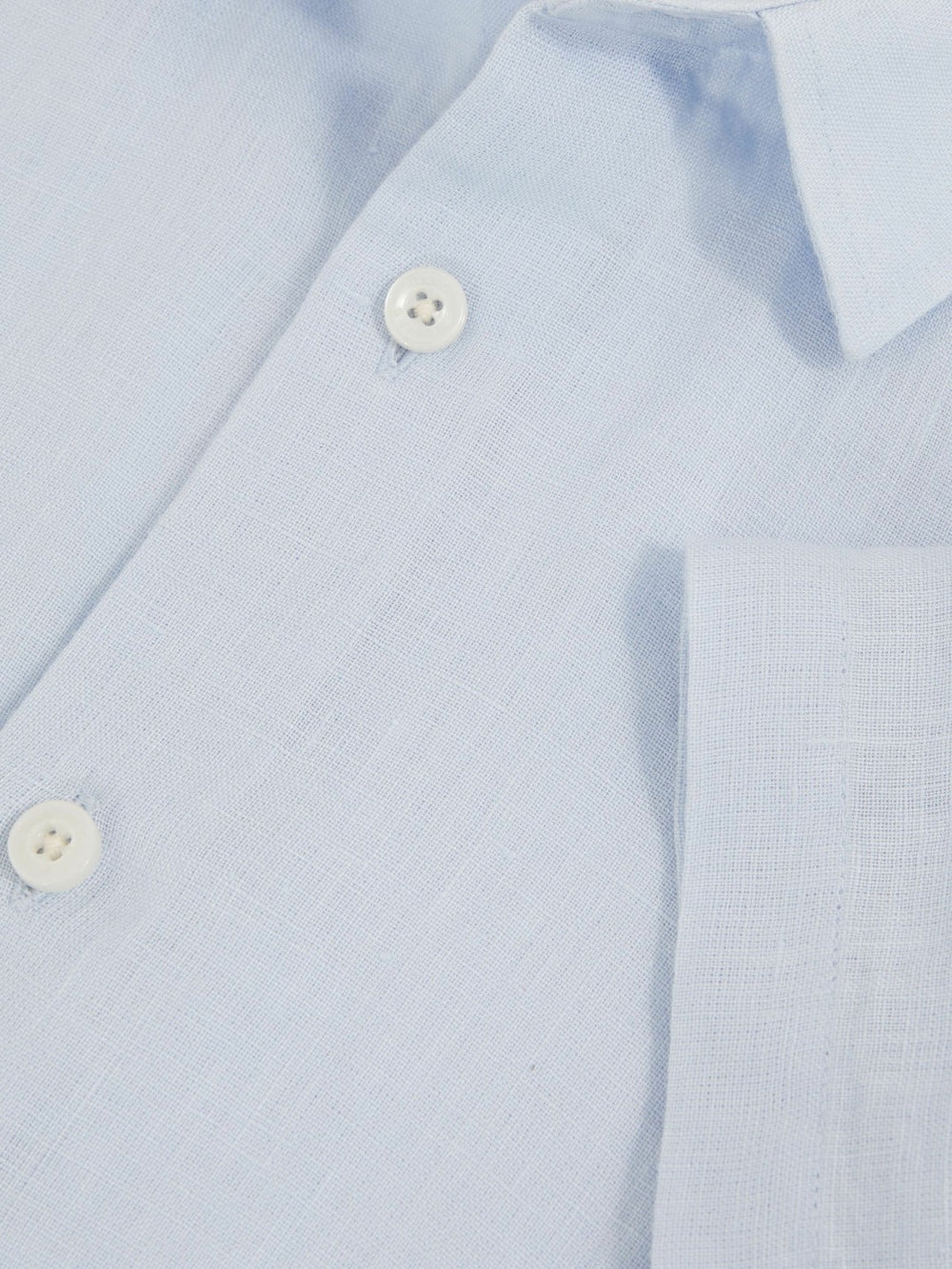 3-9 yrs Short Sleeve Linen Shirt Pale Blue | Children