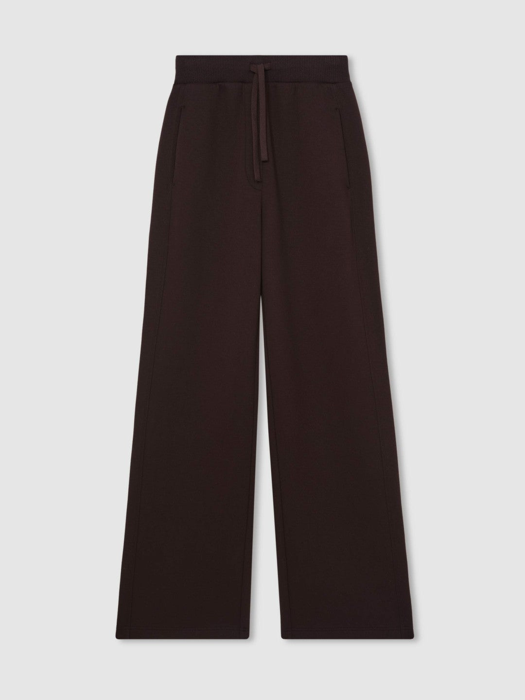 Petite Wide-Leg Interlock Drawstring Joggers Plum | Womens