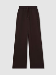 Petite Wide-Leg Interlock Drawstring Joggers Plum | Womens
