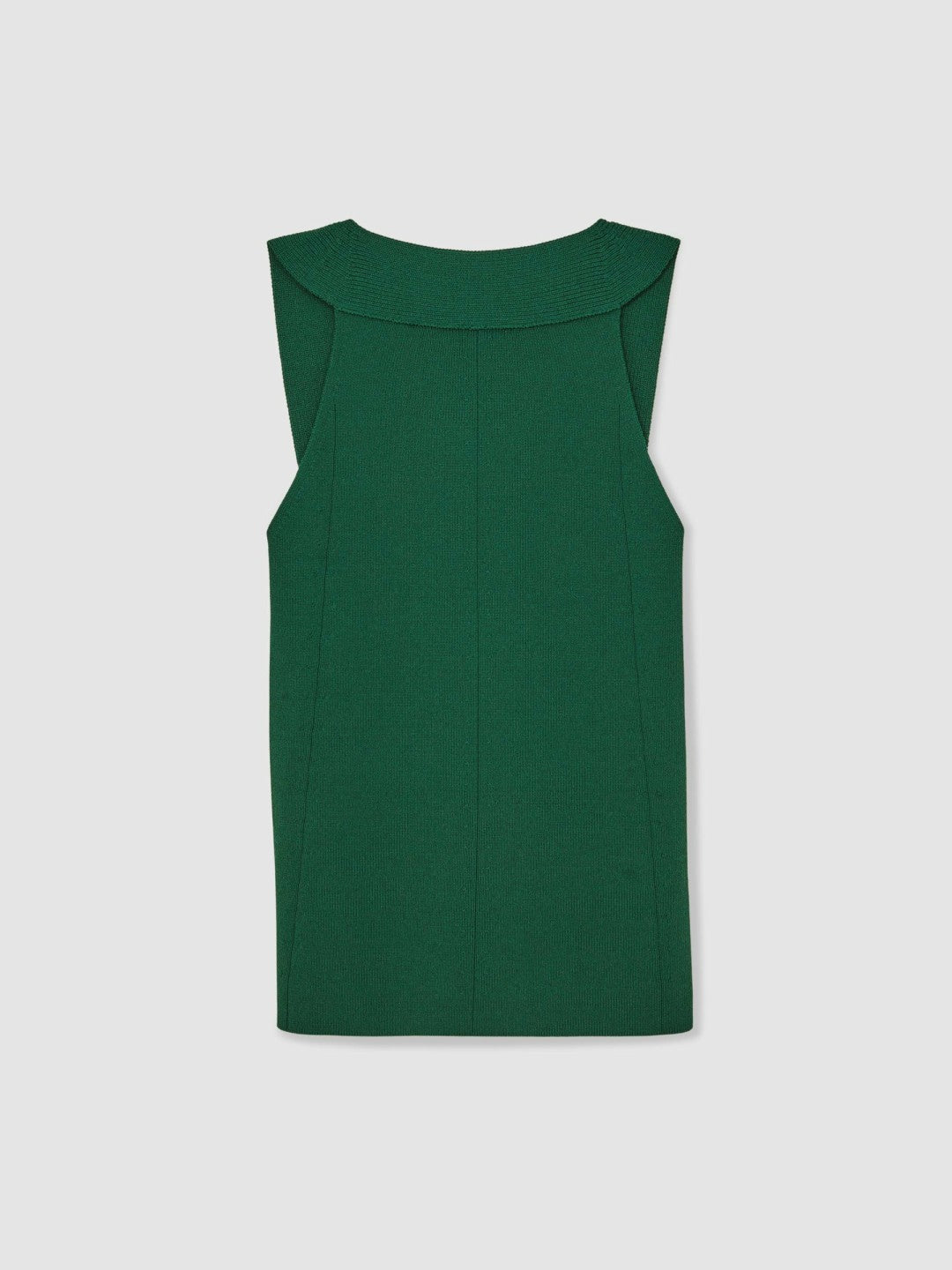 Low-Back Rib-Knit Vest Green | Womens