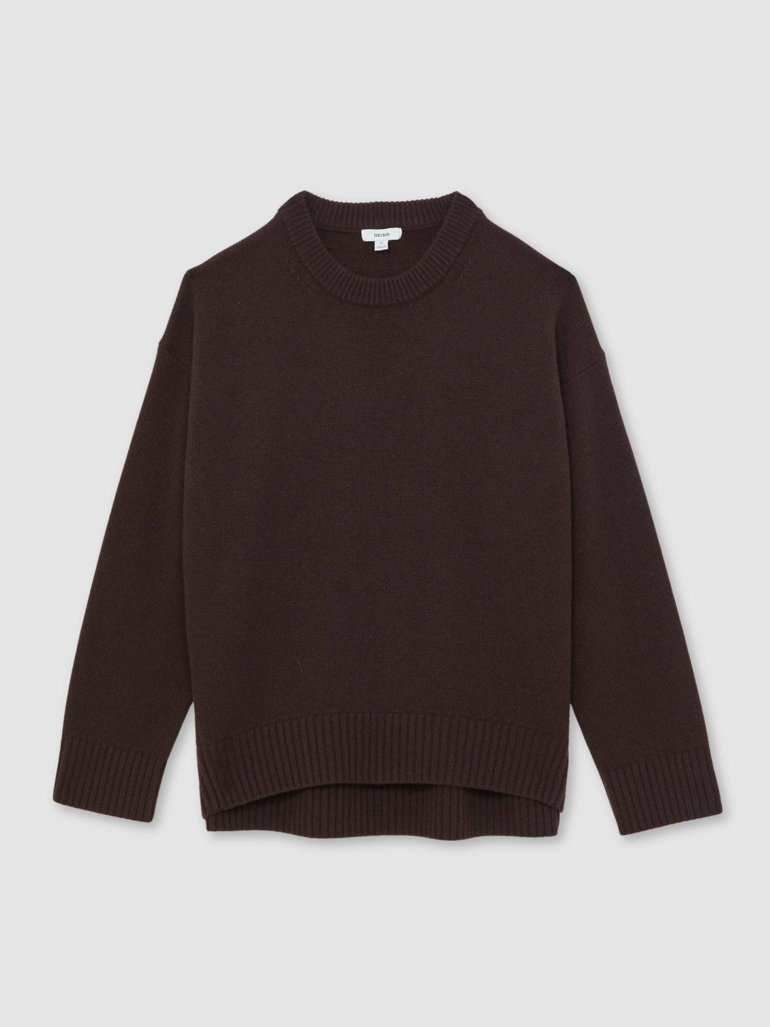 Wool-Cashmere Crew-Neck Jumper Plum | Womens