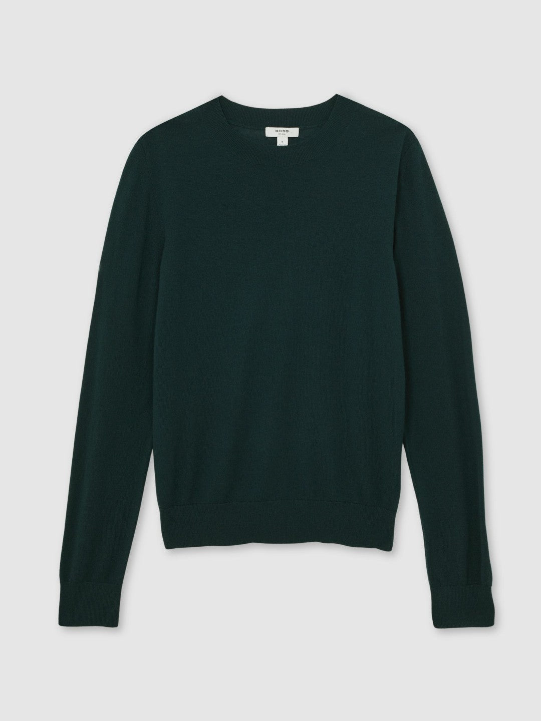 Merino Wool Crew-Neck Jumper Green | Womens