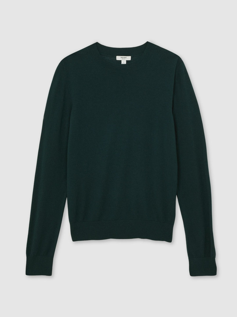 Merino Wool Crew-Neck Jumper Green | Womens