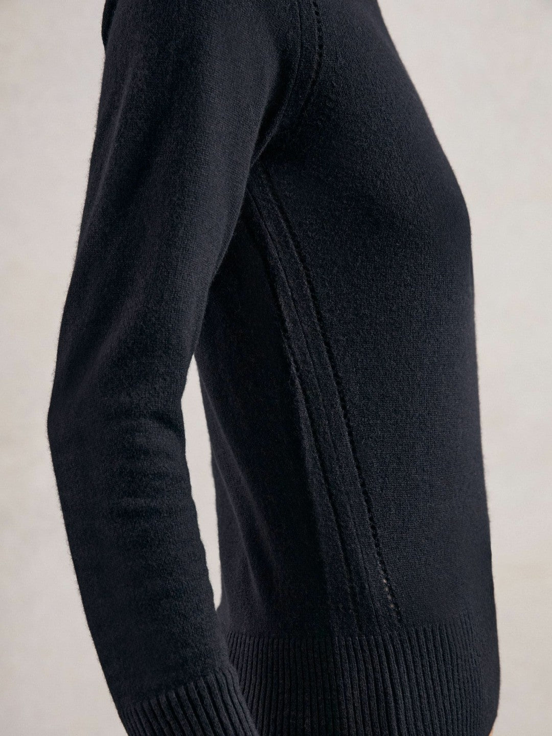 Wool-Blend Open-Stitch Jumper with Cashmere Navy | Womens