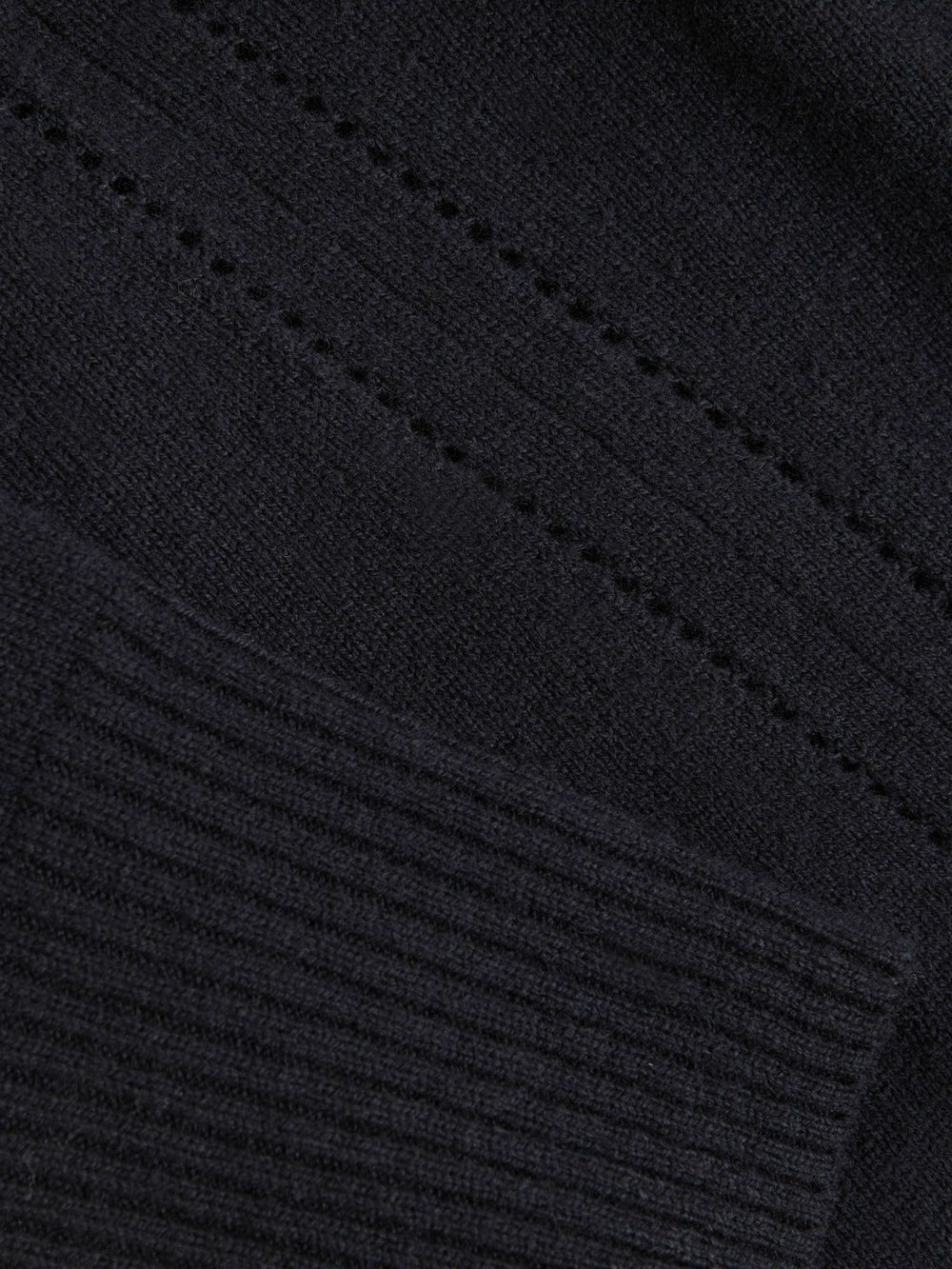Wool-Blend Open-Stitch Jumper with Cashmere Navy | Womens