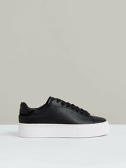 Leather Low-Top Trainers Black | Womens