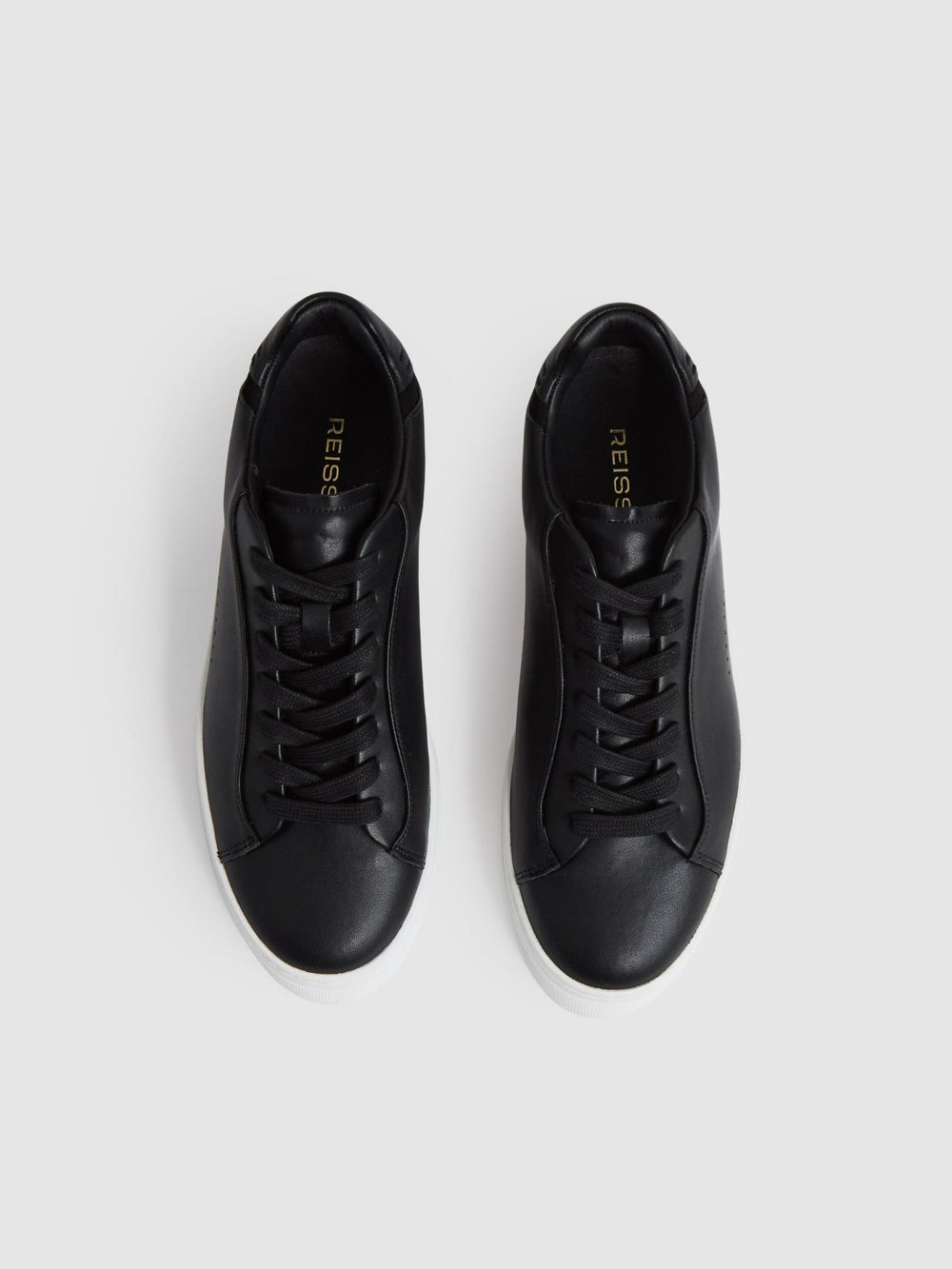 Leather Low-Top Trainers Black | Womens