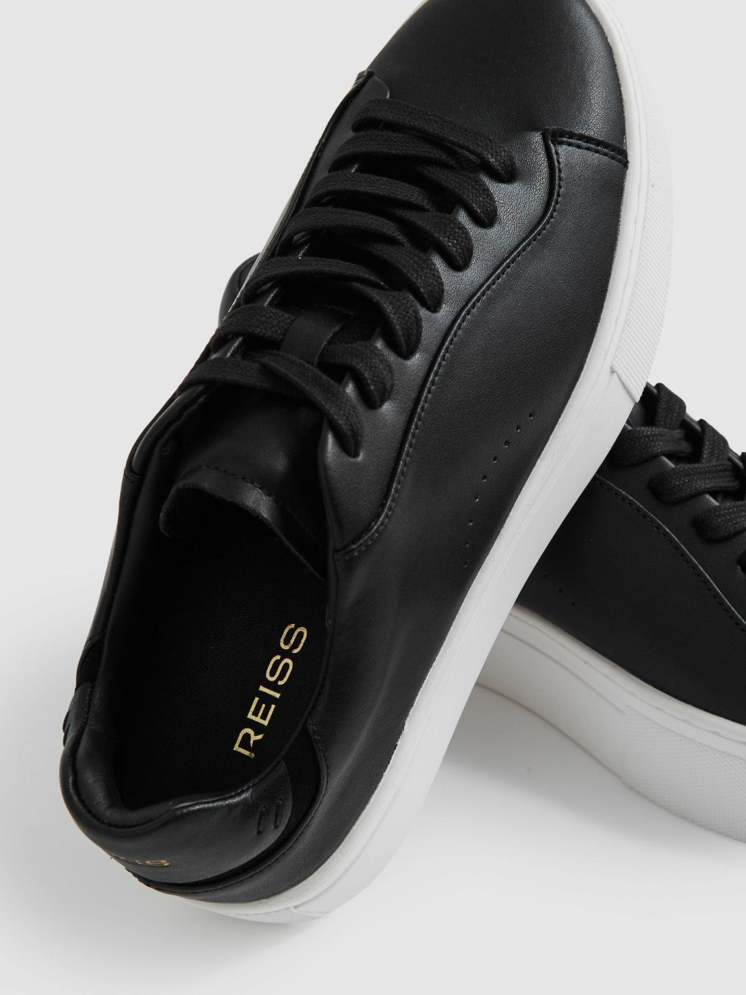 Leather Low-Top Trainers Black | Womens