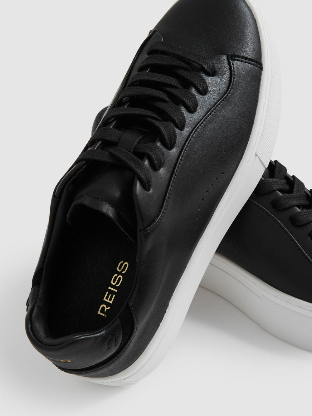 Leather Low-Top Trainers Black | Womens