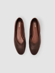 Nappa Leather Ballet Flats Brown | Womens
