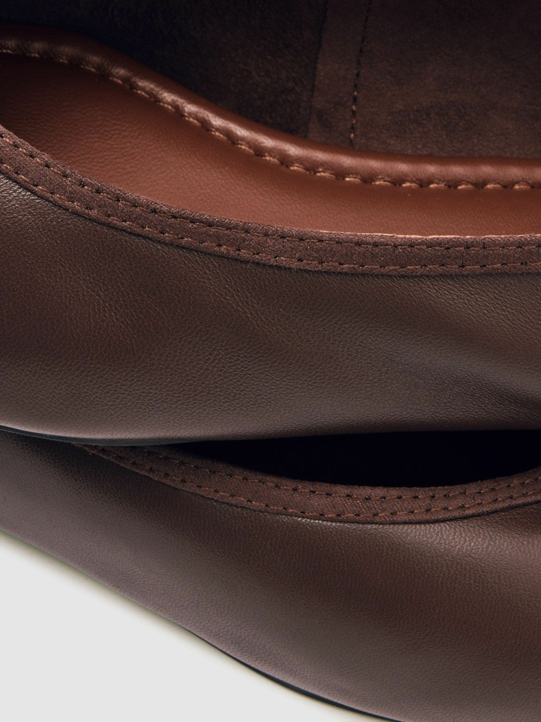 Nappa Leather Ballet Flats Brown | Womens