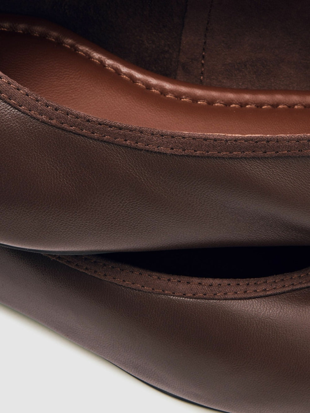 Nappa Leather Ballet Flats Brown | Womens