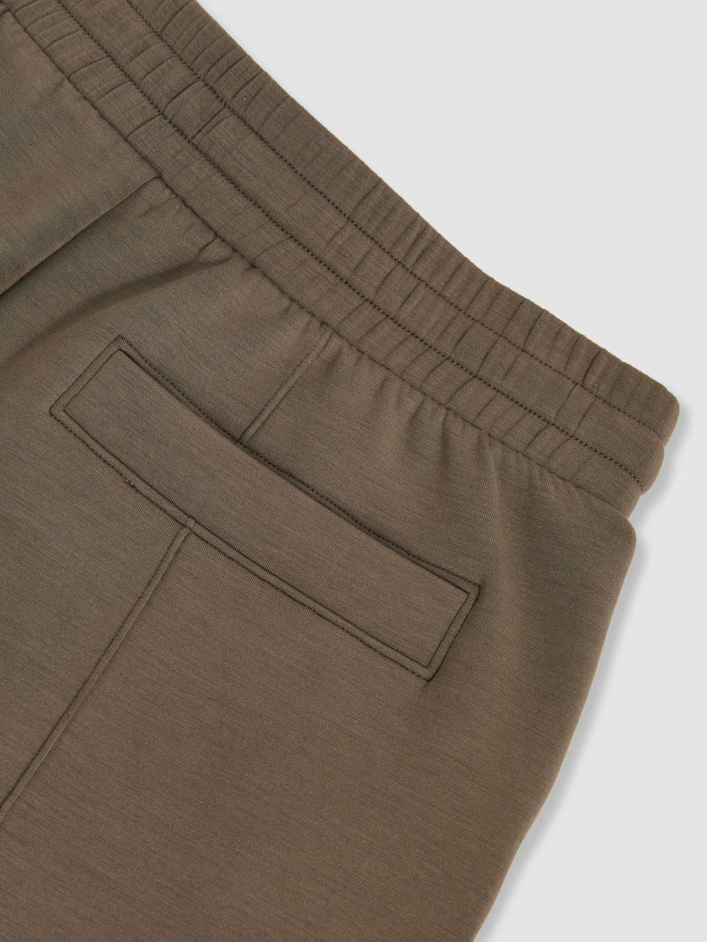 Modal-Blend Interlock Wide-Leg Joggers Khaki Green | Womens