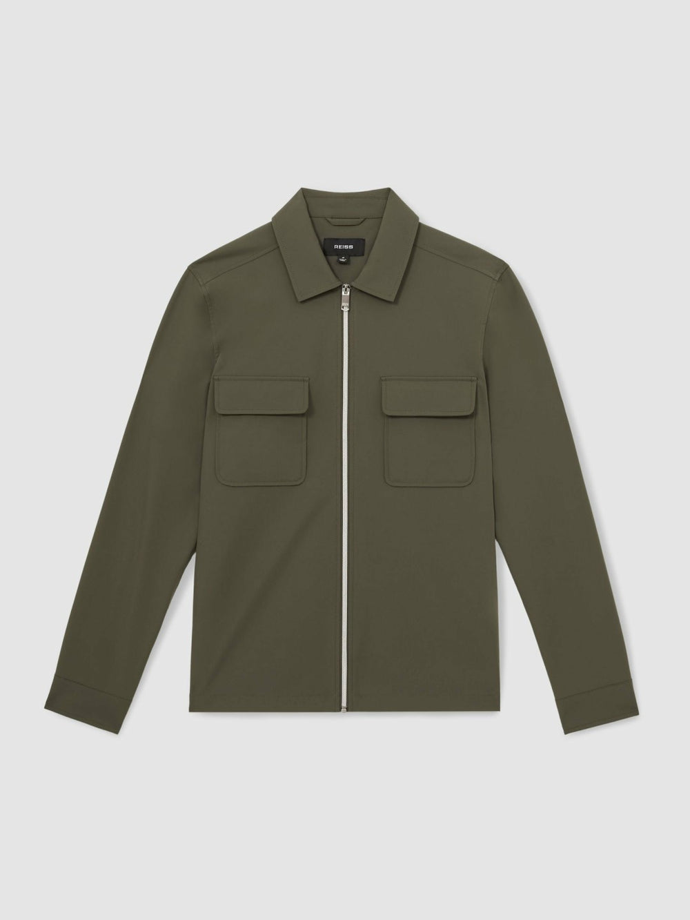 Technical Zip-Through Overshirt Green | Mens