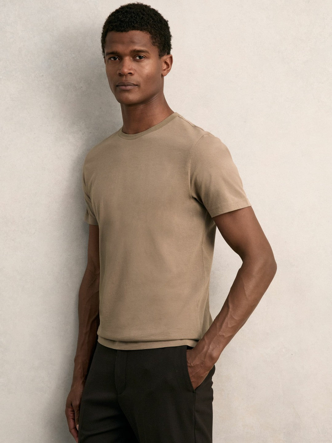 Cotton Crew Neck T-Shirt  | Mens
