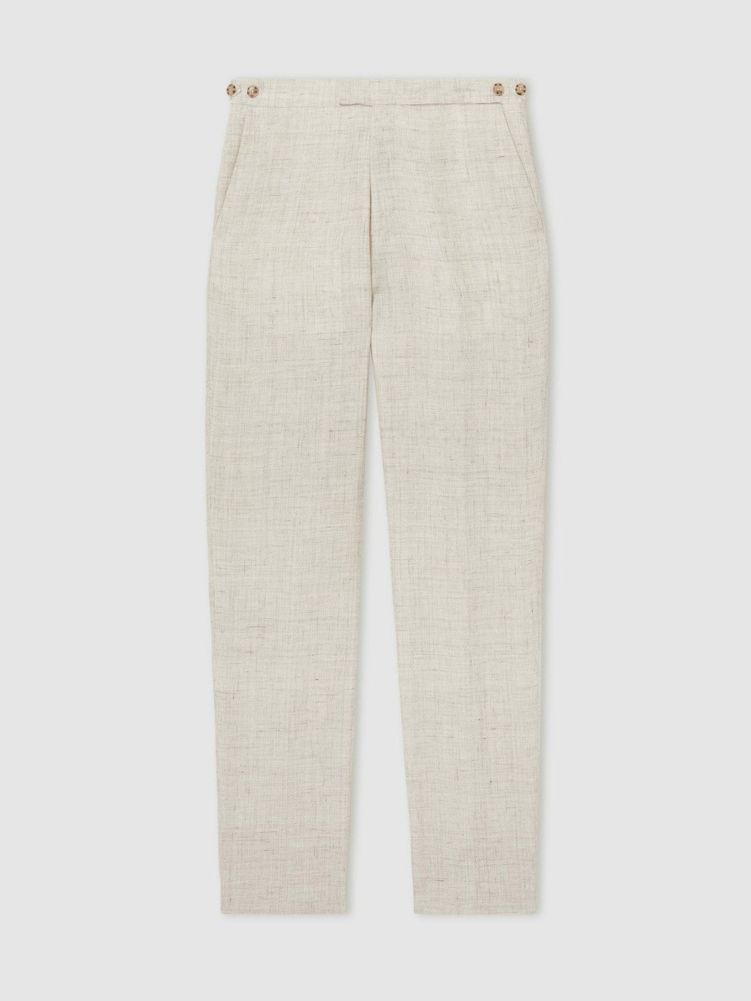 Linen-Cotton Slim-Fit Suit Trousers Stone | Mens