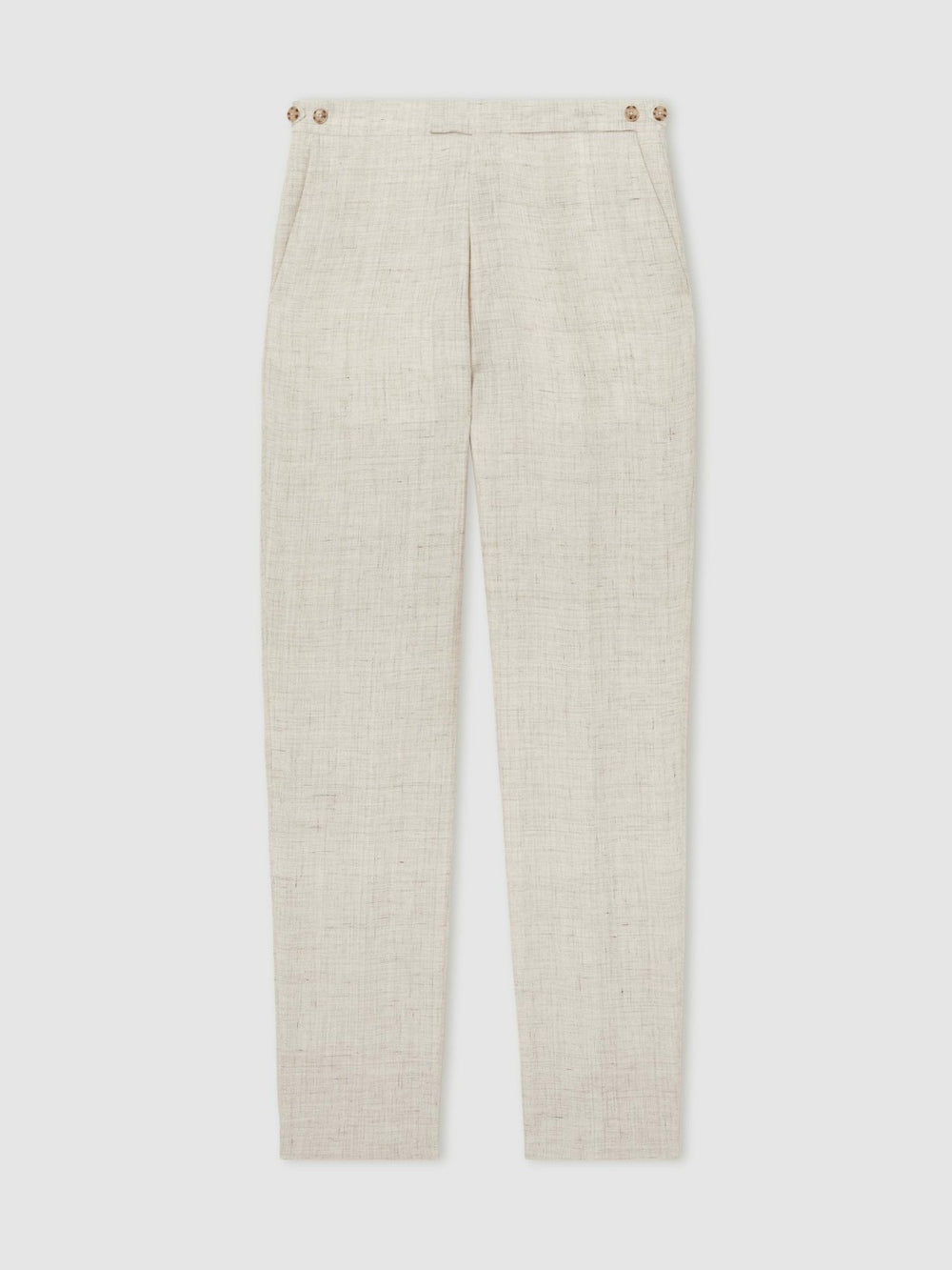 Linen-Cotton Slim-Fit Suit Trousers Stone | Mens