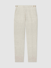 Linen-Cotton Slim-Fit Suit Trousers Stone | Mens