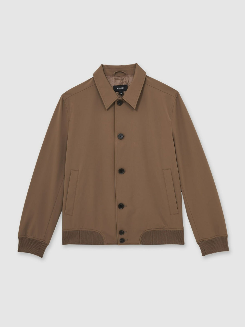 Technical Button Through Jacket Chestnut Brown | Mens