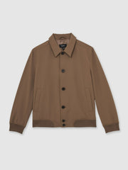 Technical Button Through Jacket Chestnut Brown | Mens