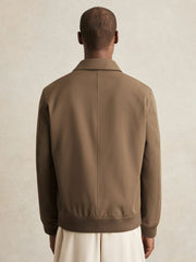 Technical Button Through Jacket Chestnut Brown | Mens