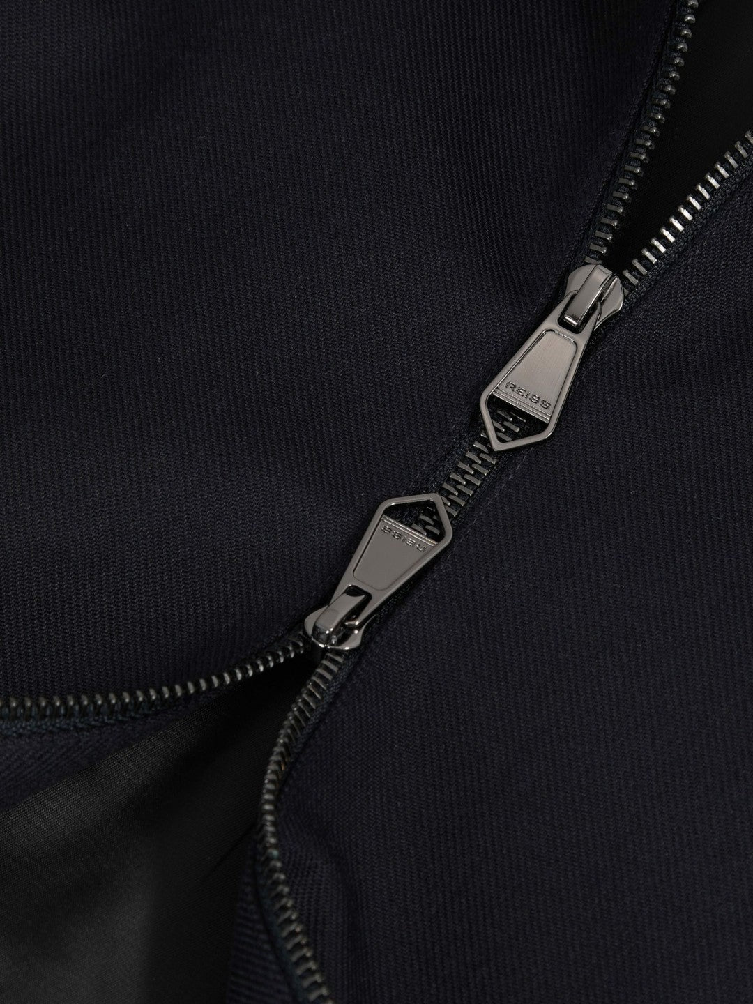 Lyocell-Cotton Zip-Through Twill Jacket Navy | Mens